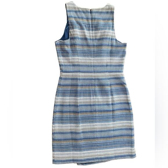Laundry by Shelli Seagal Blue Striped Dress - Size 8 - Picture 6 of 10